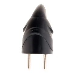 Fiche mâle coudée 16A 2P+T - Noir - Zenitech