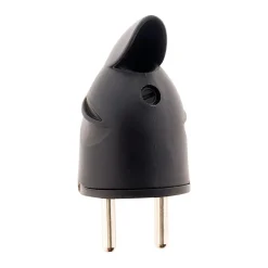 Fiche mâle coudée 16A 2P+T - Noir - Zenitech
