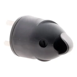 Fiche mâle coudée 16A 2P+T - Noir - Zenitech