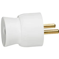 Fiche mâle droit 16A 2 P+T blanc Legrand