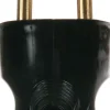 Fiche mâle latérale 2P+T IP40 noir Lébénoïd