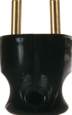 Fiche mâle latérale 2P+T IP40 noir Lébénoïd