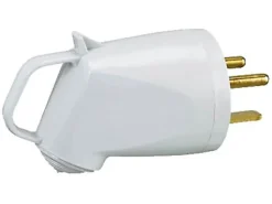 Fiche mâle Plexo 2 ports avec terre Legrand blanc 32A