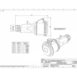 Fiche Mobile Male 32a 2p+t - étanchéité Renforcée Ip67 - Ide
