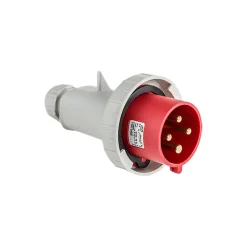 Fiche Mobile Male Triphasé 32a 3p+t 380v - 4 Broches - étanche Ip67 - Ide