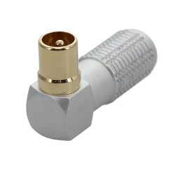 Fiche TV 9.5 mm - Mâle coudée 90° à souder - connecteurs plaqués or - Erard