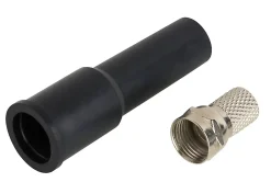 Fiche TV Mâle type F à câbler imperméable pour PF100/RG6, lot de 2