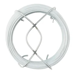 Fil d'acier revêtement PVC Blanc Diall ø0.8 mm, 50 m