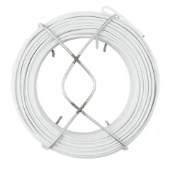 Fil d'acier revêtement PVC Blanc Diall ø1.4 mm, 50 m