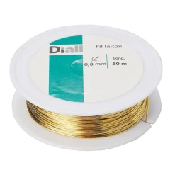 Fil en laiton Diall ø0.8 mm x 50 m Or