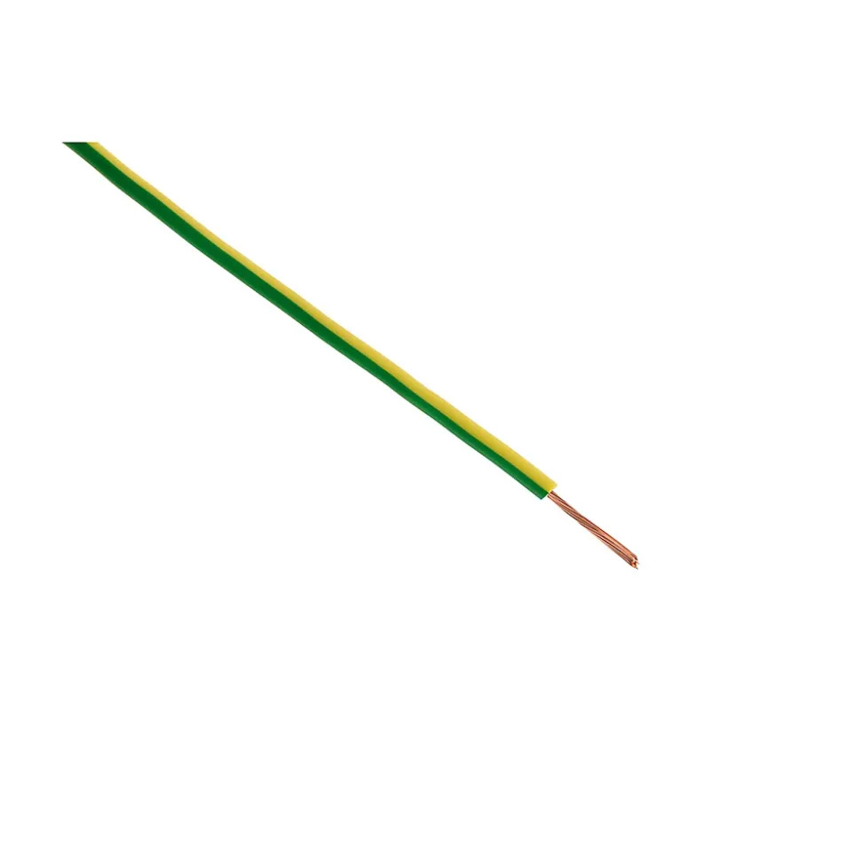 Fil électrique H07VK 1x2,5mm² jaune/vert - 10m - Zenitech
