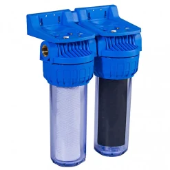 Filtre à eau 113 - Porte filtre Duplex anti-odeurs anti-goût Filtration 20 microns