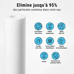 Filtre à eau triple 9' 3/4 + Pack protection complète filtration sous évier connexion 3/4'