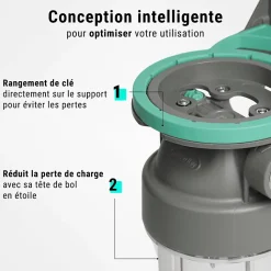 Filtre à eau triple 9' 3/4 + Pack protection complète filtration sous évier connexion 3/4'