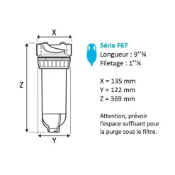Filtre tête laiton F67 2 pouces