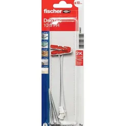 Fischer DuoTec 10 S PH - Set de chevilles à bascule 50 mm, 2 pièces