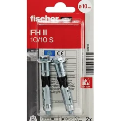 Fischer FH II 10/10 S K NV Cheville haute performance 10 mm, lot de 2