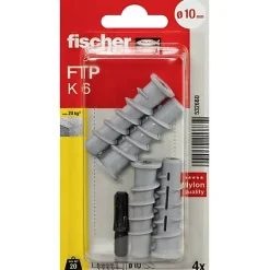 Fischer FTP K6 Cheville pour béton cellulaire 50 mm, jeu de 4 + ProfiBit PH3