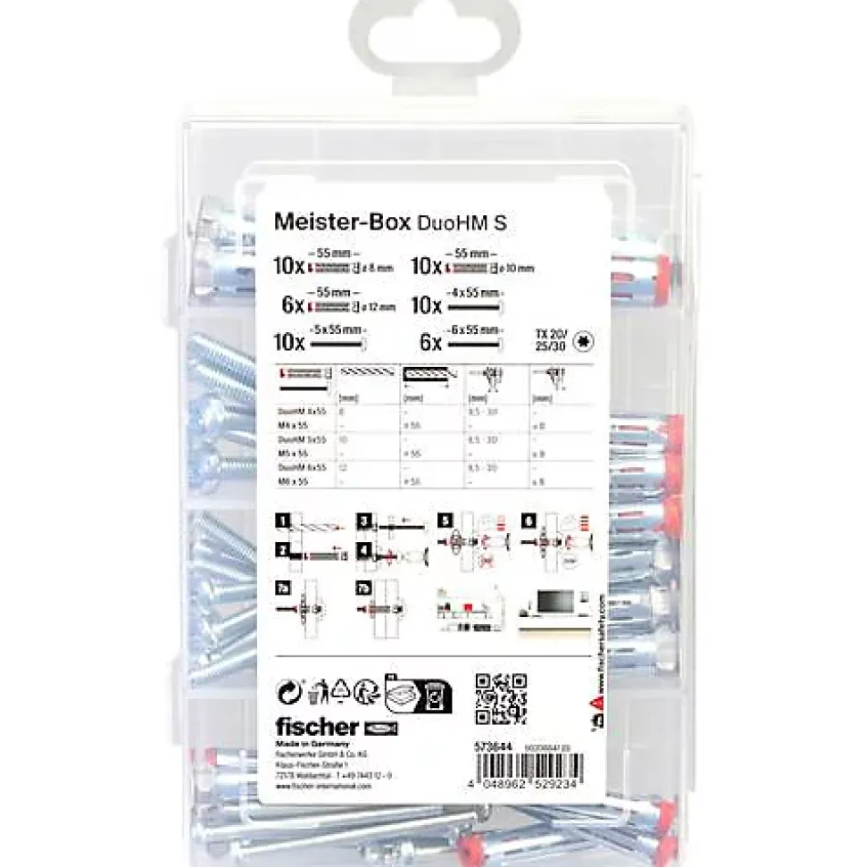 Fischer MeisterboX DuoHM TX - cheville pour corps creux 55 mm, pack de 10