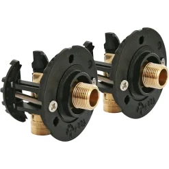Fixation pour robinetterie Lavabo pour PER Ø16 raccord à glissement sortie mâle 12/17 (3/8")