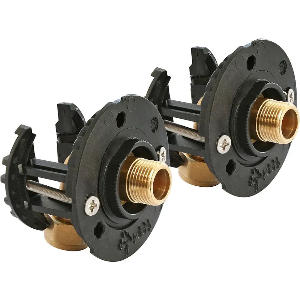 Fixation pour robinetterie Lavabo pour PER Ø16 raccord à compression sortie mâle 12/17 (3/8")