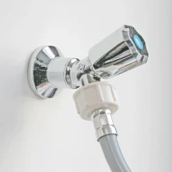 Flexible d'alimentation pour machine à laver raccords droits F-F coudé 3/4", L. 2m