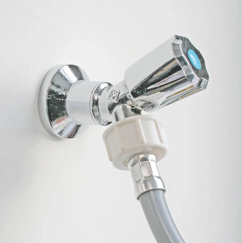 Flexible d'alimentation pour machine à laver raccords droits F-F coudé 3/4", L. 2,5m