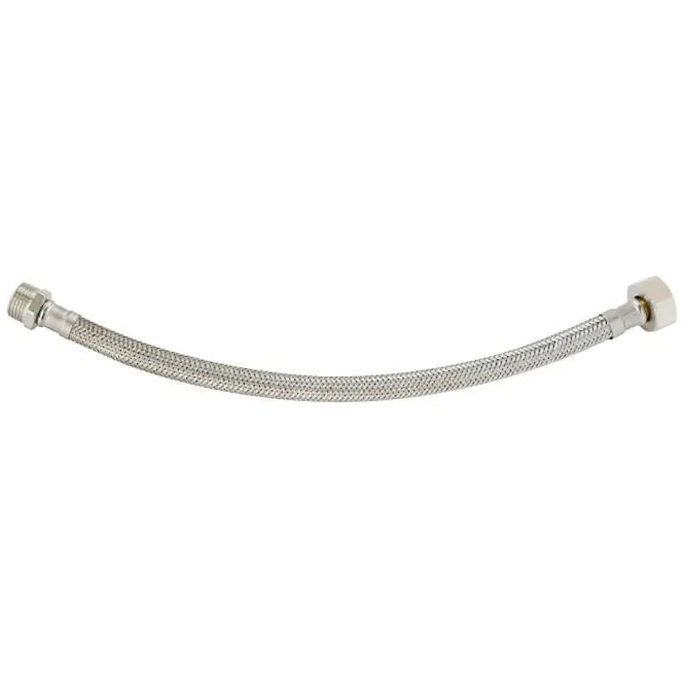 Flexible sanitaire DN8 mâle/femelle 15x21, 30 cm (Mâle et écrou tournant)