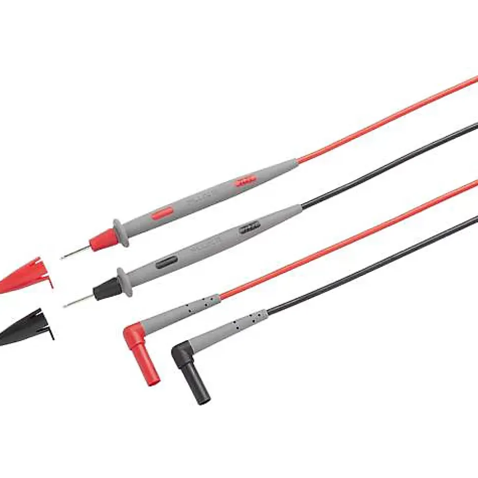 Fluke TL71-1 Set de cordons de mesure de sécurité banane mâle 4 mm, silicone 1,5 m, noir et rouge