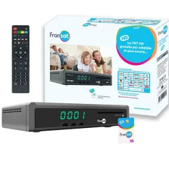 FRANSAT Décodeur TNT Satellite HD + Carte Viaccess FRANSAT PC7 Valable 4 ans - Chaine TF1 inclus - Eutelsat 5W OPTEX