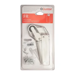 Frein de rétention force 115 N, en aluminium anodisé blanc, pour porte jusquà 100 KG.