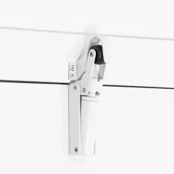 Frein de rétention force 115 N, en aluminium anodisé blanc, pour porte jusquà 100 KG.