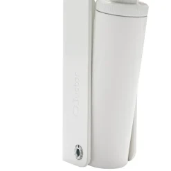 Frein de rétention force 60 N en aluminium anodisé blanc pour porte jusquà 40 KG