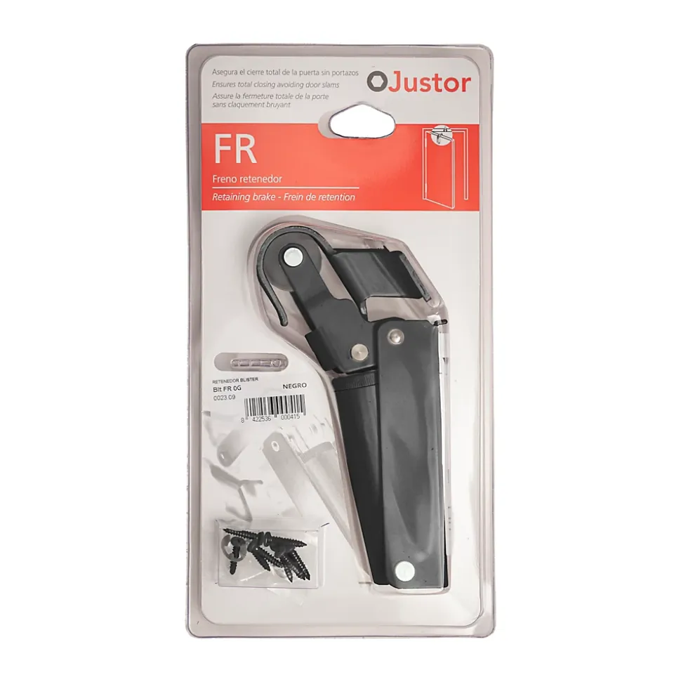 Frein de rétention Réglable force 1 a 30 N aluminium anodisé noir pour porte jusquà 15 KG