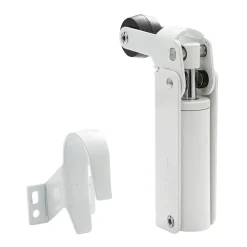 Frein de rétention Réglable force 1 a 30 N aluminium anodisé blanc pour porte jusquà 15 KG