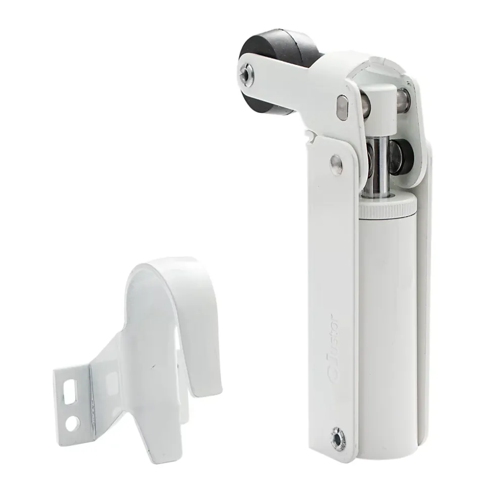 Frein de rétention Réglable force 1 a 30 N aluminium anodisé blanc pour porte jusquà 15 KG