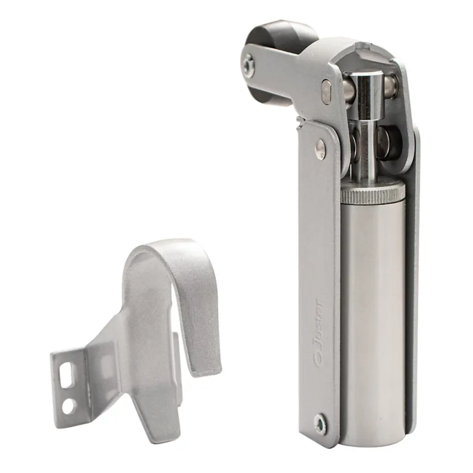 Frein de rétention Réglable force 1 a 30 N aluminium anodisé argent pour porte jusquà 15 KG