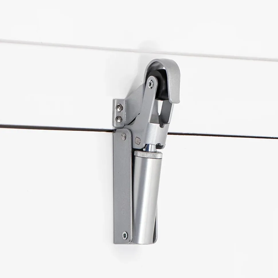 Frein de rétention Réglable force 1 a 30 N aluminium anodisé argent pour porte jusquà 15 KG