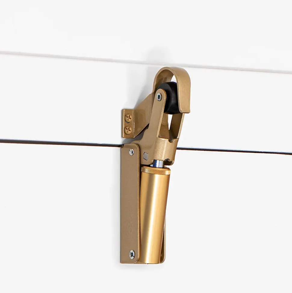 Frein de rétention Réglable force 1 a 30 N en aluminium anodisé or pour porte jusquà 15 KG