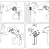 Frein de rétention Réglable force 30 a 60 N aluminium anodisé blanc pour porte jusquà 40 KG