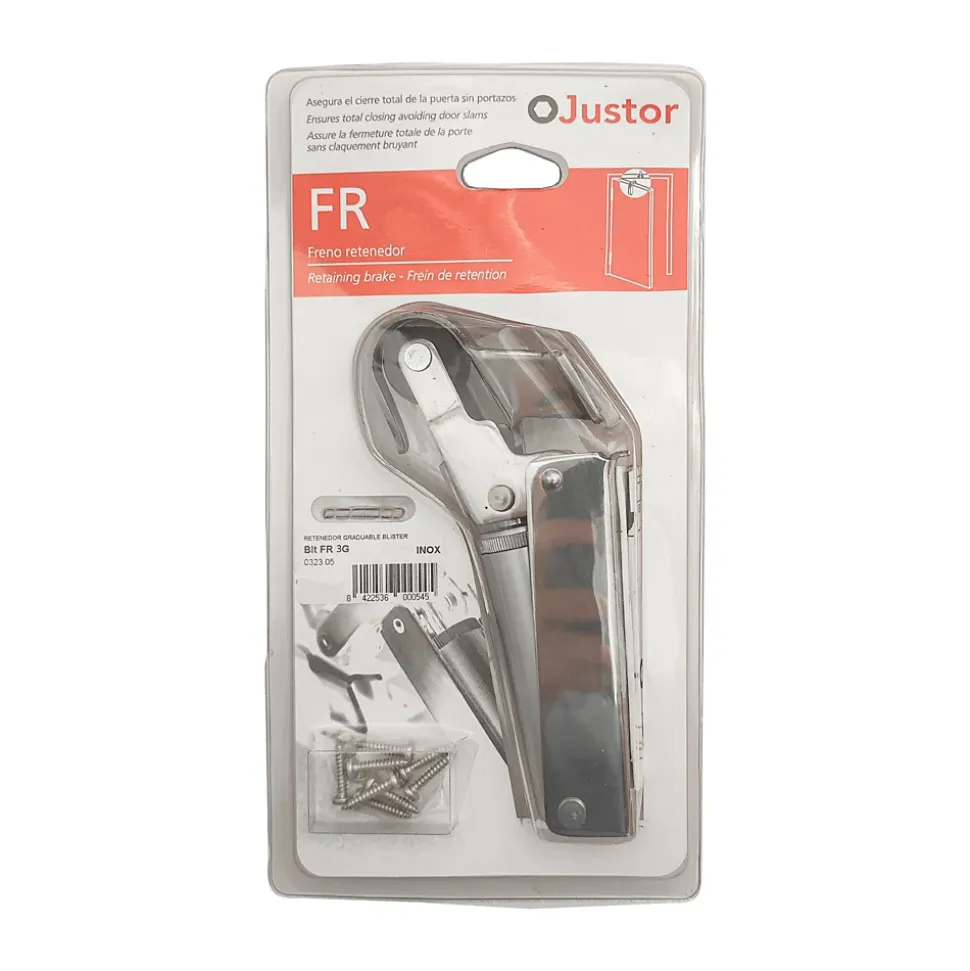 Frein rétention Réglable force 80 a 115 N, en acier inox 304, pour porte jusquà 100 KG.