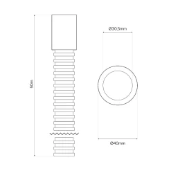 Gaine électrique enterrée FI40 mm 50 m EDO annelée double paroi avec tire fil et manchon 450 N bleue EDO