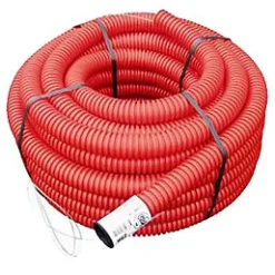 Gaine pour réseaux enterrés rouge Ø 50 mm x 15 m Fitt