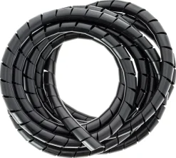Gaine range-câbles en spirale Diall noir ø 9 à 80 mm x 2,5 m
