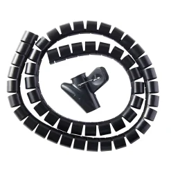 Gaine range-câbles en spirale Diall noir ø25 mm x 1,1m