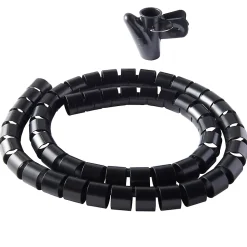 Gaine range-câbles en spirale Diall noir ø25 mm x 1,1m