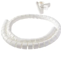 Gaine range-câbles en spirale Diall blanc ø25 mm x 1,1m