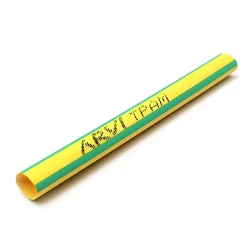 Gaine Thermorétractable - 45/22,5mm - Vert/jaune - Longueur 1m - Restreint 2:1 - Paroi Fine - Arvi Tpam-45.0-v/a