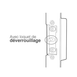 Gâche électrique à encastrer sans passage de serrure - WECA 90201.4 - Extel - 109201
