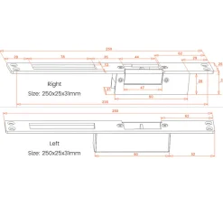 Gâche électrique portillon ou porte réversible